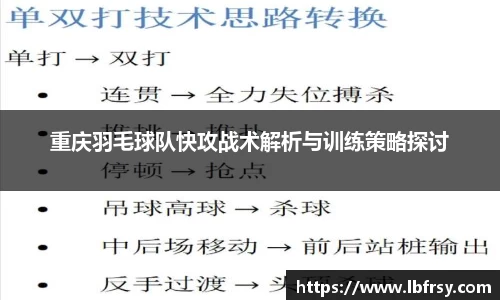 重庆羽毛球队快攻战术解析与训练策略探讨
